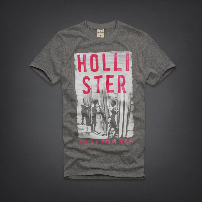 Hollister Hombres De Cuello Redondo Corto Remera HCO4008